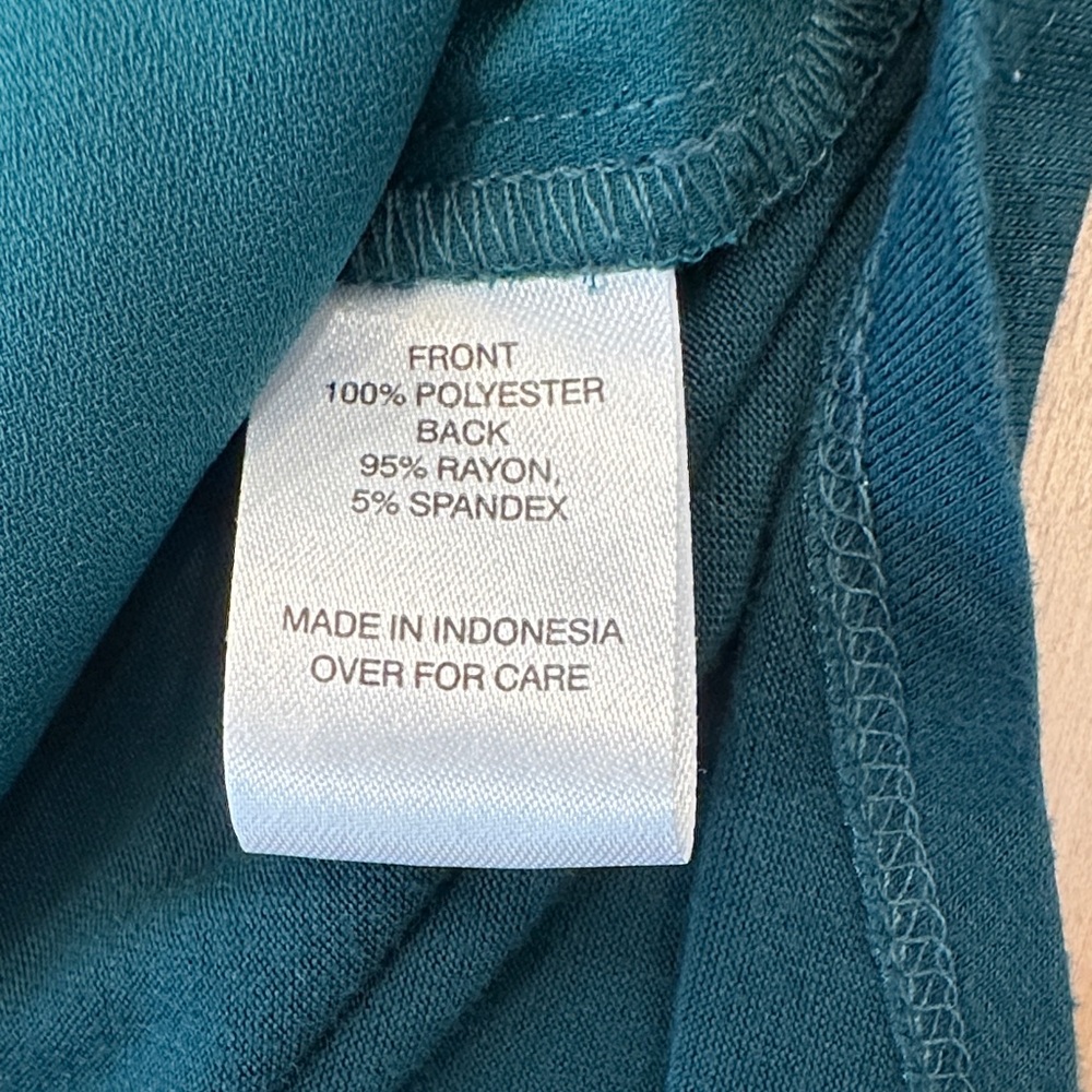 Fortune + Ivy Deep Teal Buttoned Blouse - Picture 5 of 8